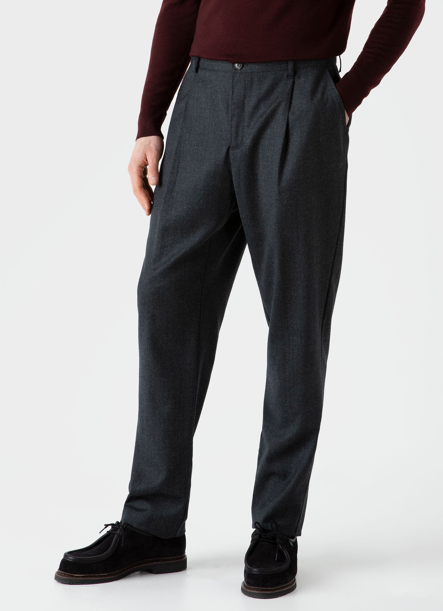 Charcoal Wool Dress Pant - Custom Fit Tailored Clothing