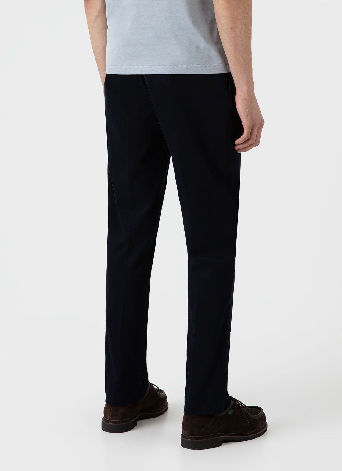 Men's Brushed Cotton Wool Trouser in Navy