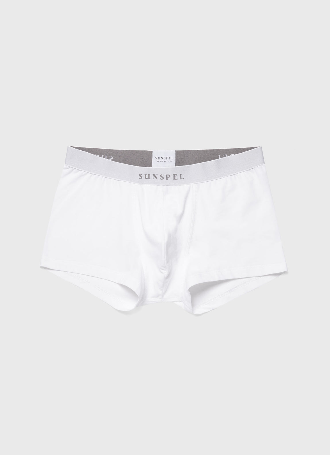 Men's Logo Stretch Cotton Trunks in White