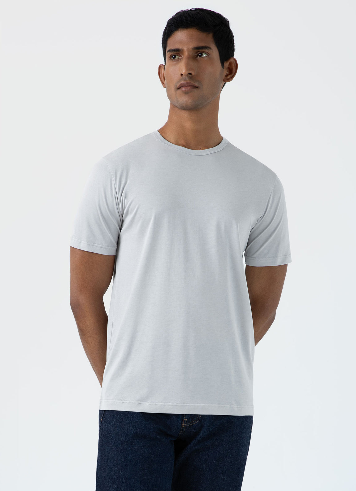 Men's Classic T-shirt in Smoke | Sunspel