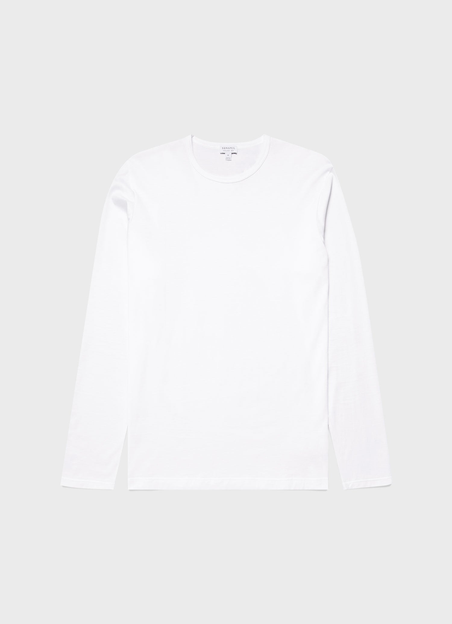 Plain white long 2024 sleeve t shirt