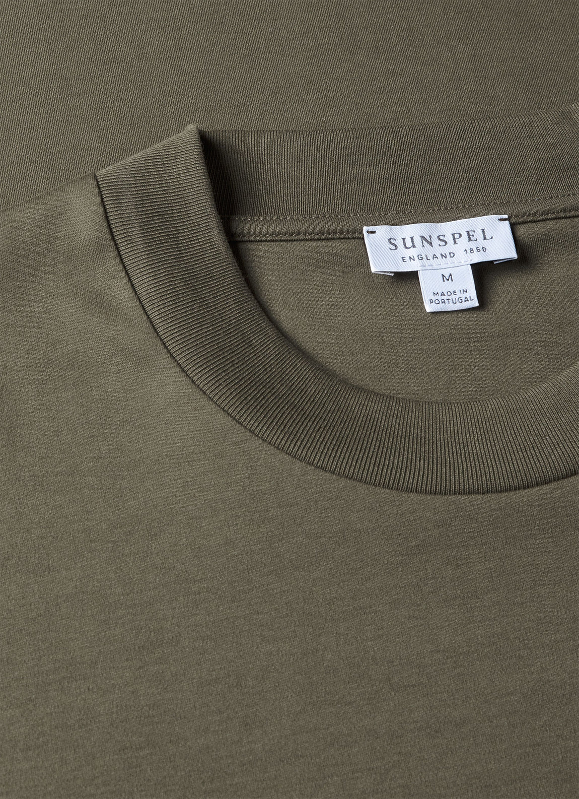 Men's Relaxed Fit Heavyweight T-shirt in Khaki | Sunspel