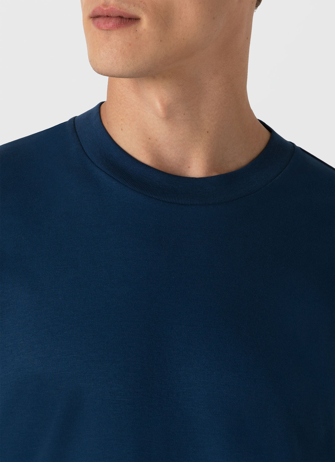 Men's Long Sleeve Heavyweight T-shirt in Naval Blue