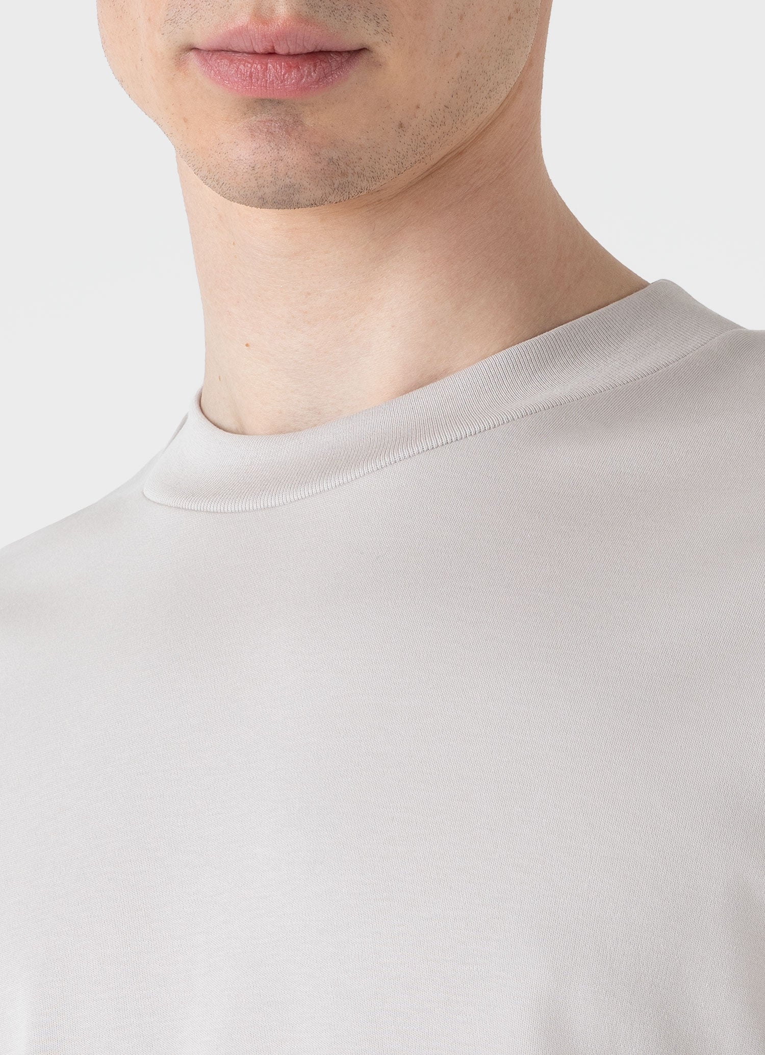 Men's Long Sleeve Heavyweight T-shirt in Putty