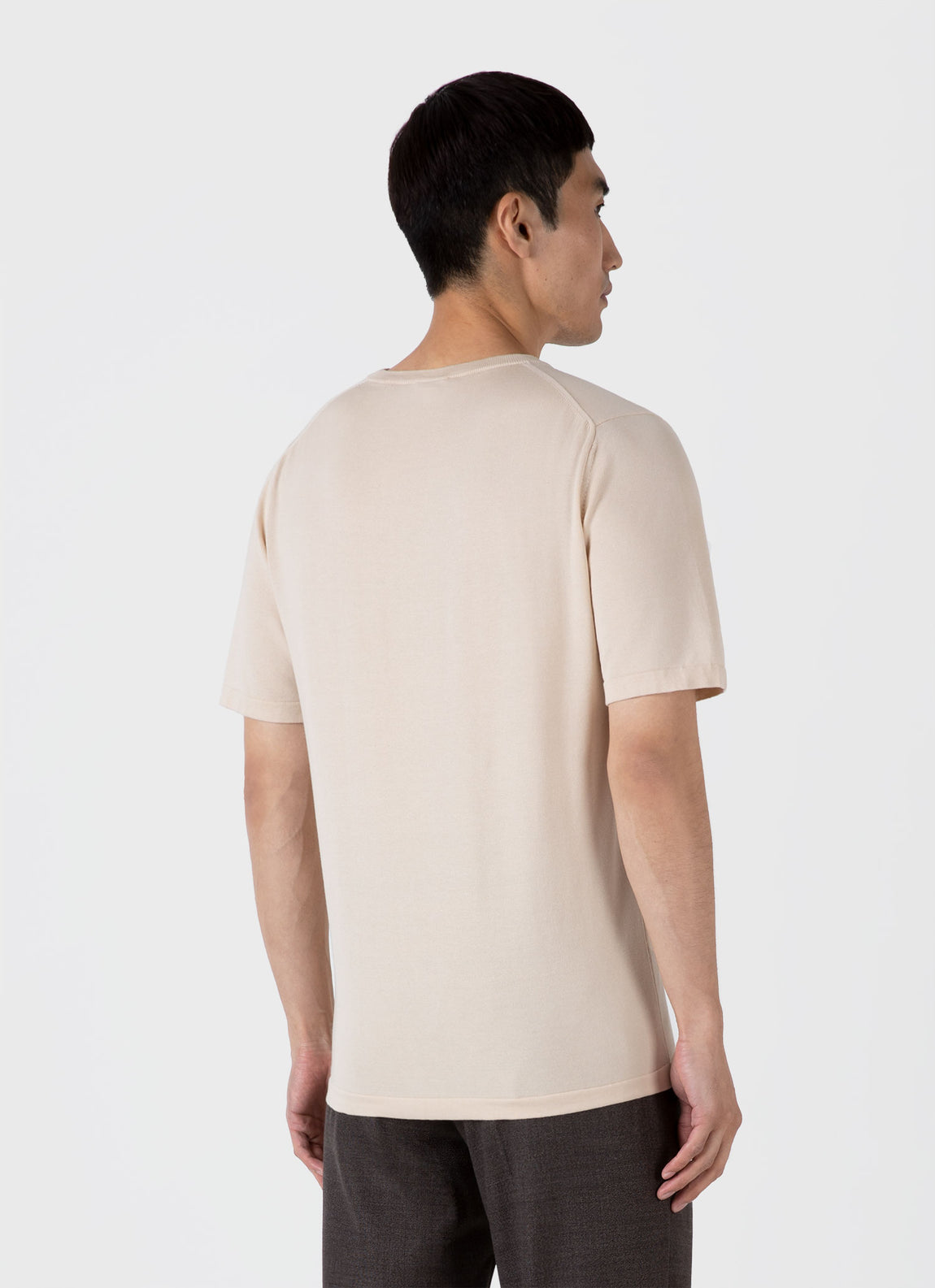 Men's Sea Island Cotton Knit T-shirt in Undyed