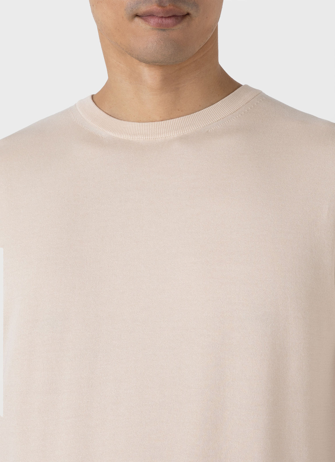 Men's Sea Island Cotton Knit T-shirt in Undyed