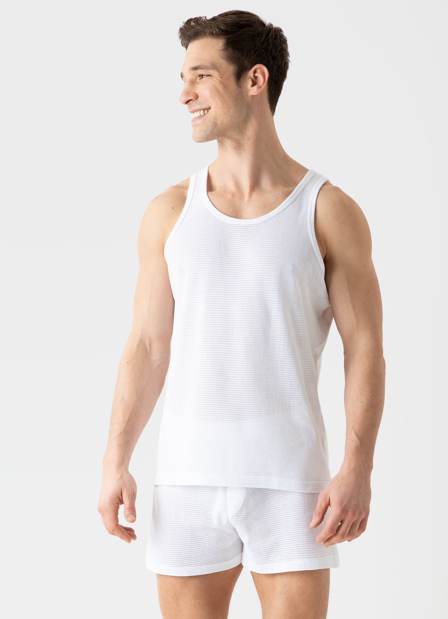 Mens white cotton vests sale