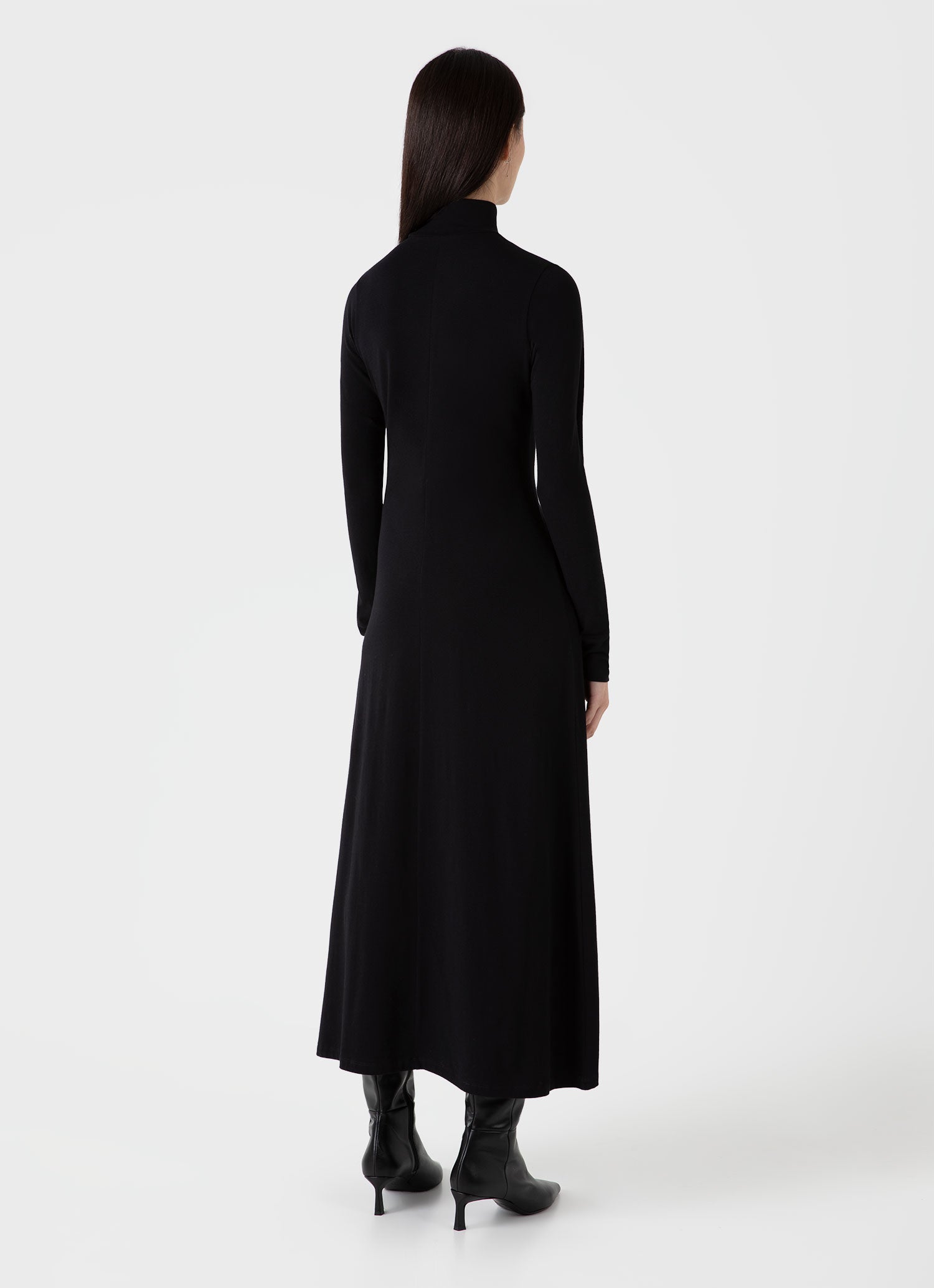 Women's High Neck Dress in Black