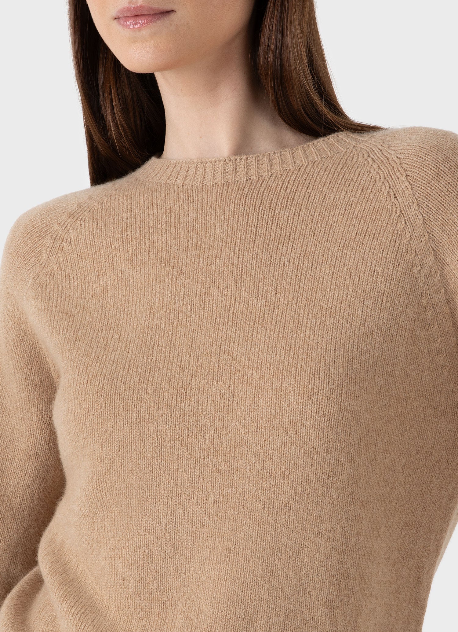 Humanoid tan shops jumper/ crewneck lambswool sweater/ M