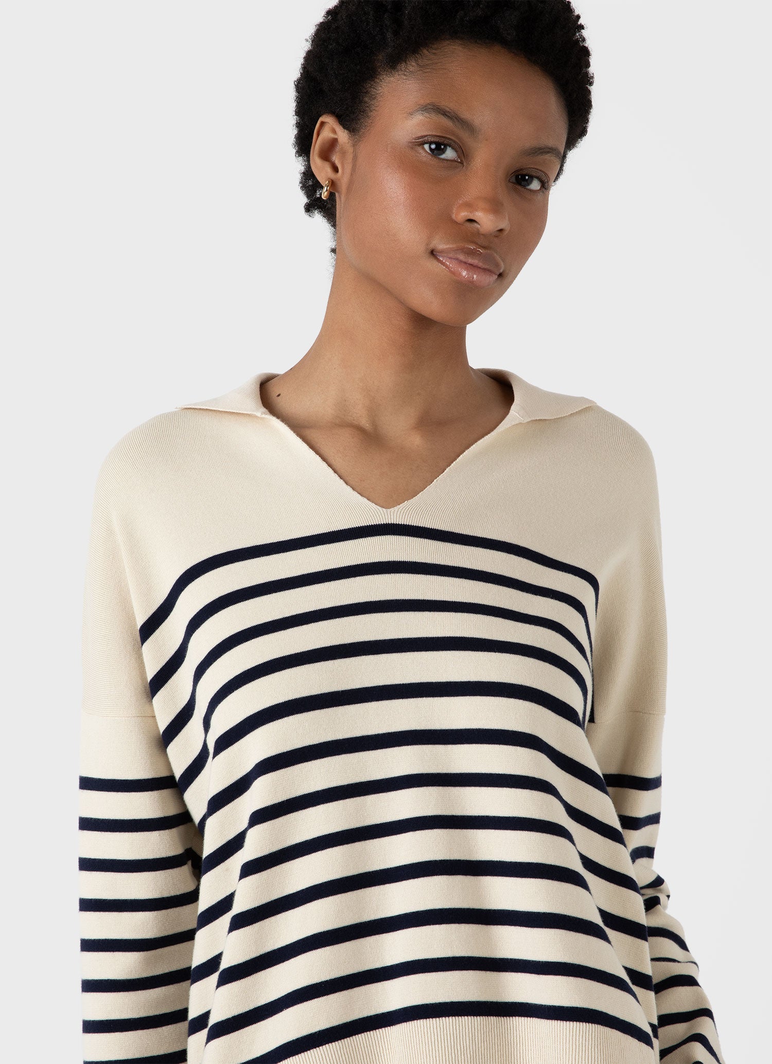 Sundry SHOULDER STRIPE SWEATER Eggshell Brand 2024 new with Tag Size 0 $234