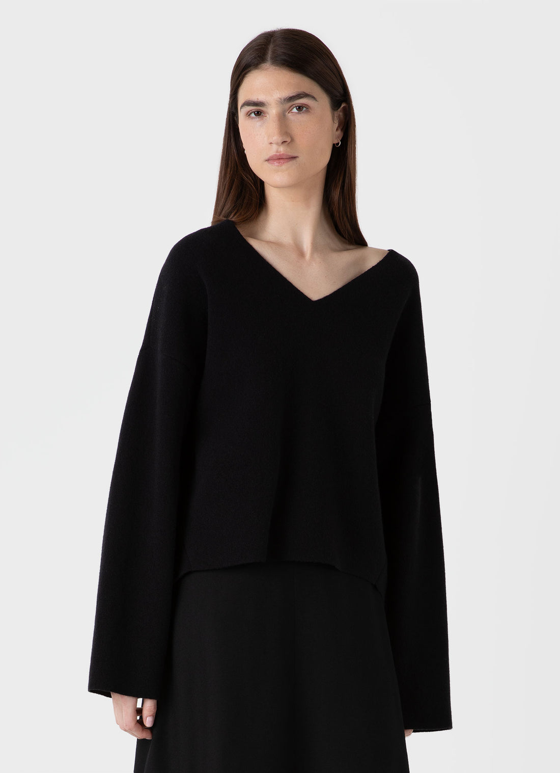 Women's Double Faced Jumper in Black