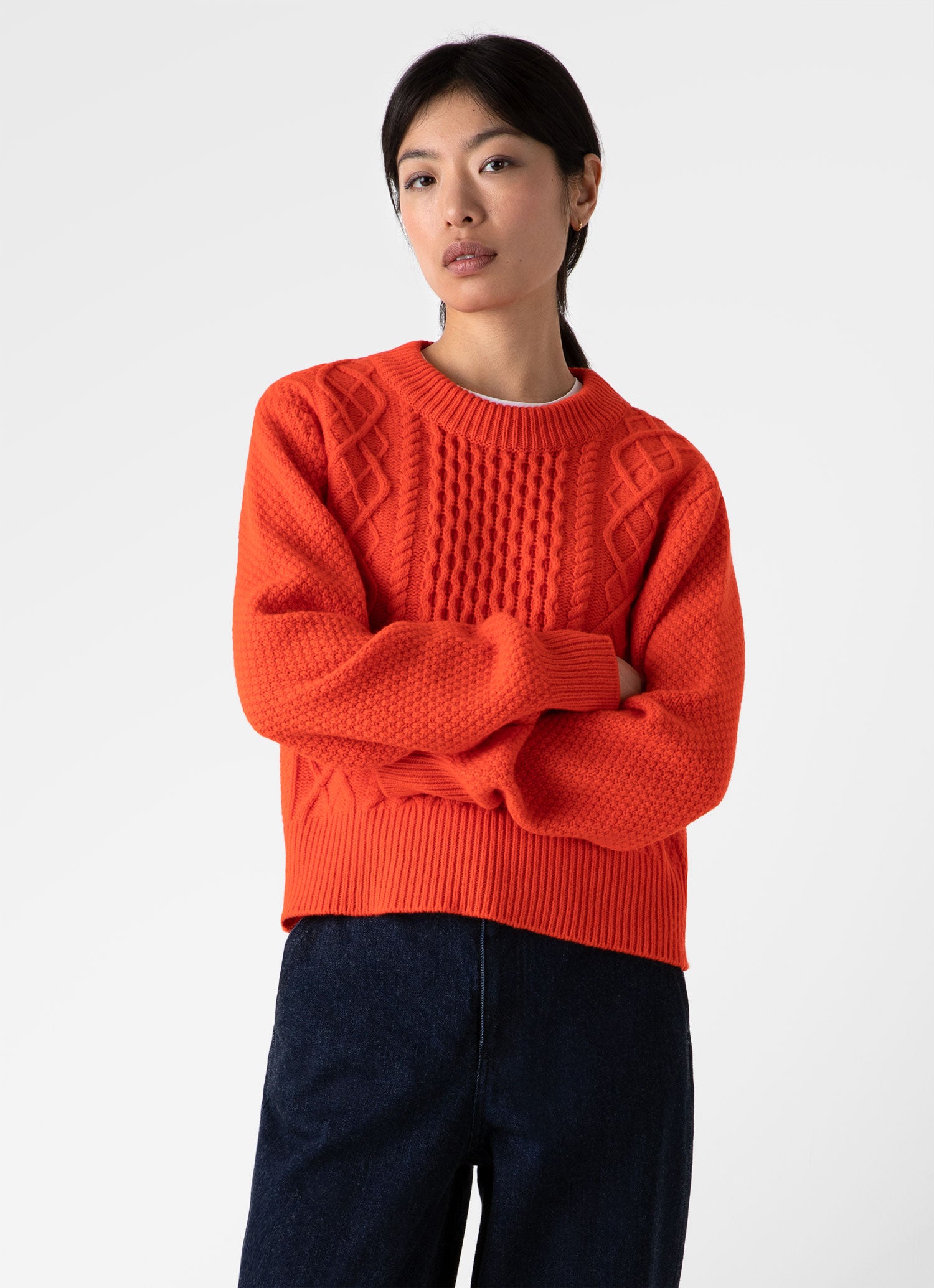 Sunspel selling cable knit sweater