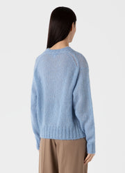 Women's Mohair Silk Jumper in Cornflower