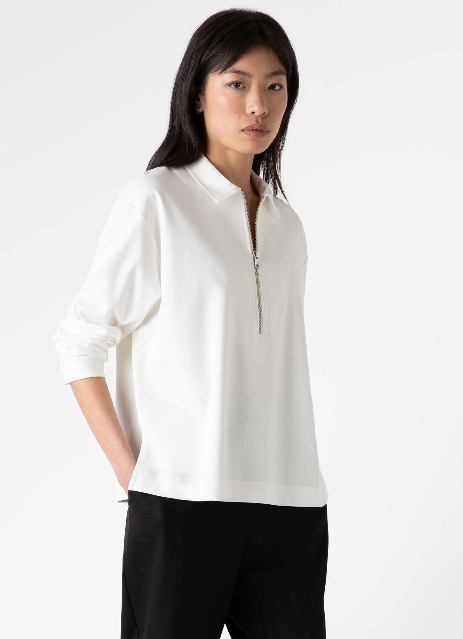 Polo half zip sweater women's best sale