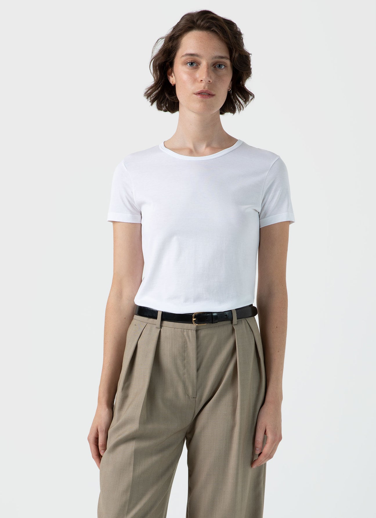 Women's Classic T-shirt in White | Sunspel