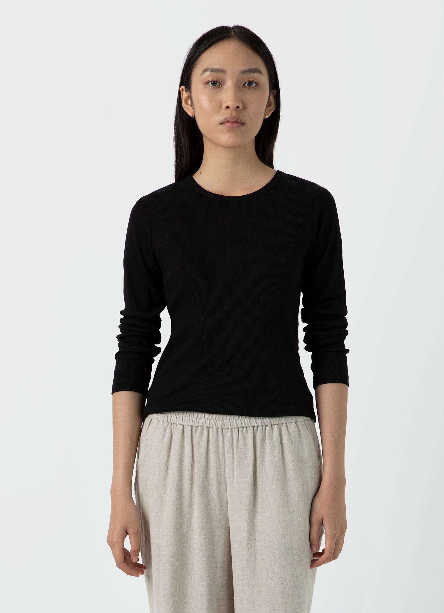 Long Sleeve Ribbed T-shirt