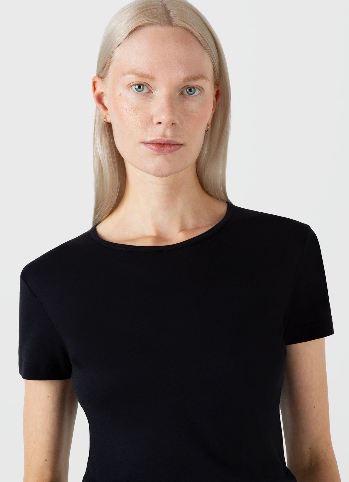 Women's Sea Island Cotton T-shirt in Black