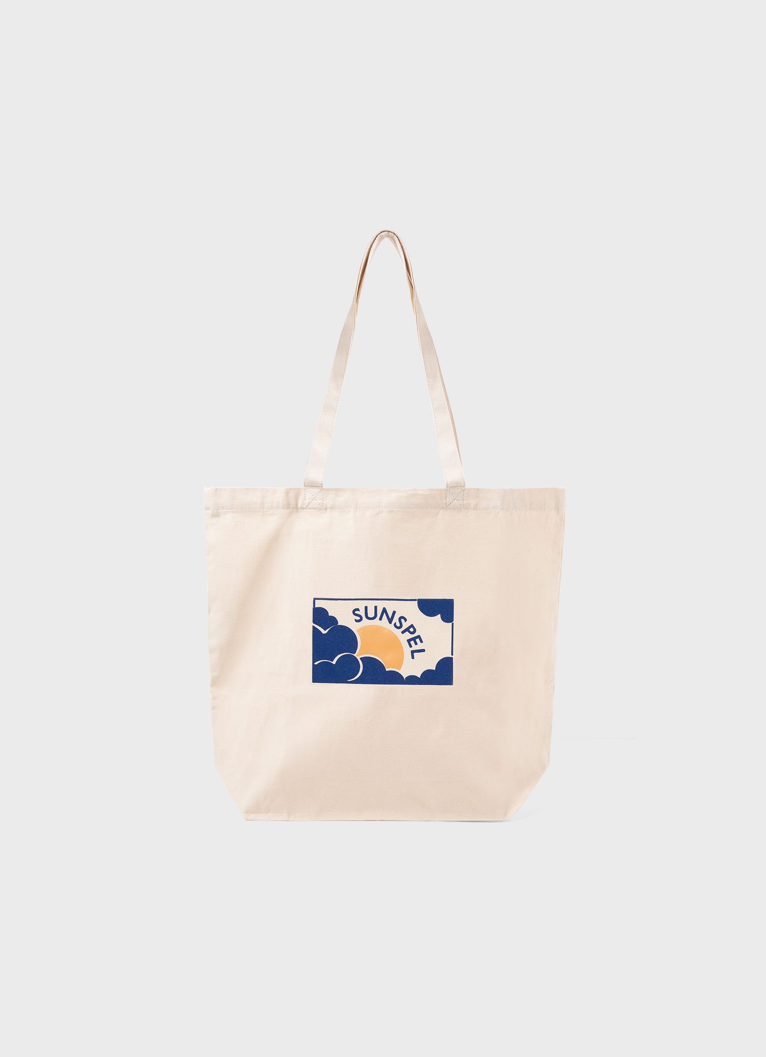 Printed Tote Bag in Ecru