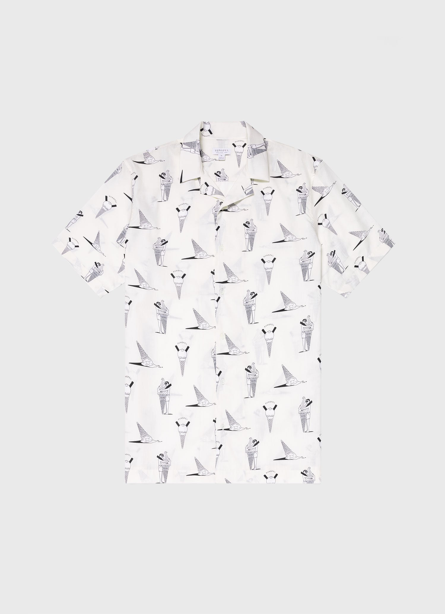 Men's Matt Blease Camp Collar Shirt in Ice Cream Print