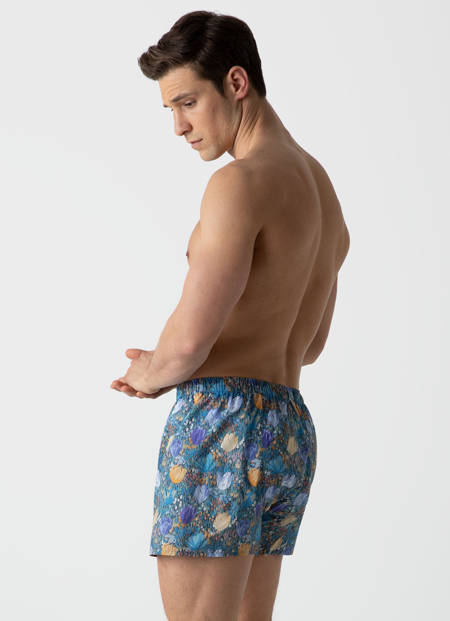 Men s Classic Boxer Shorts in Liberty Fabric Tulip Sunspel