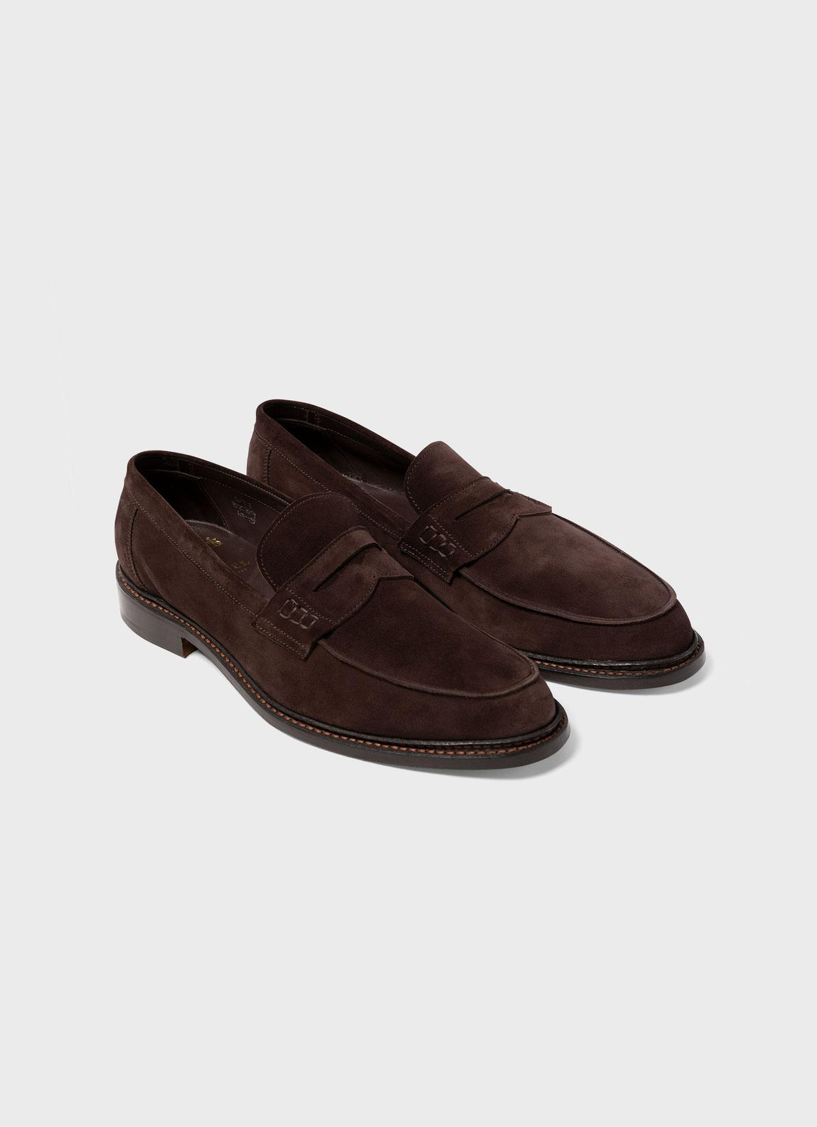 Men's Sunspel and Trickers Suede Loafer in Brown