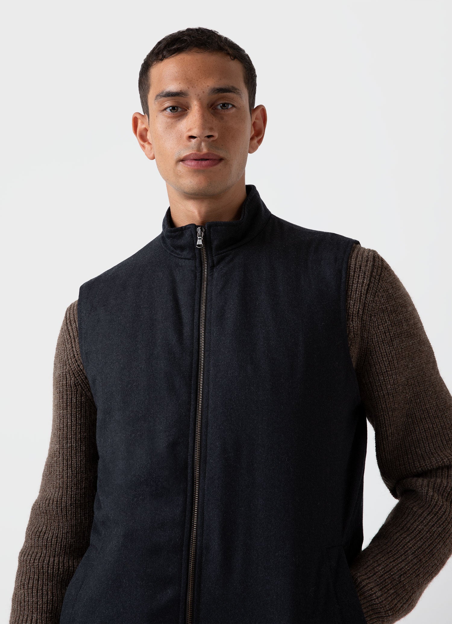 Men's wool hot sale vest outerwear