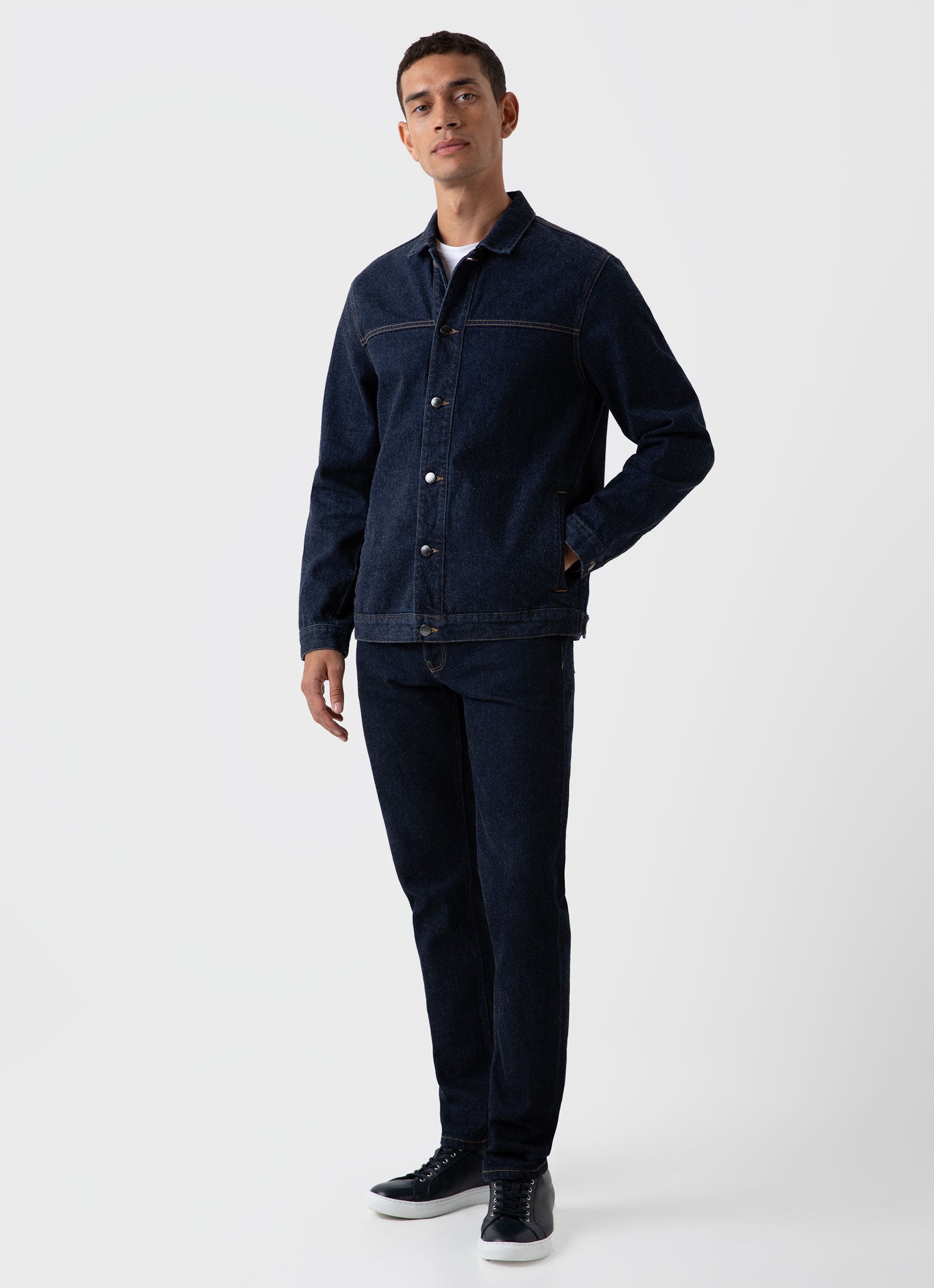 Japanese denim jacket sales mens