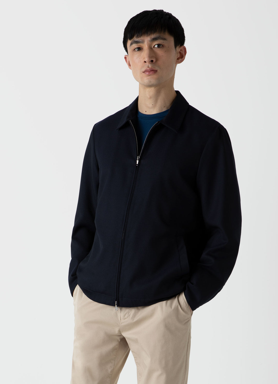 Men's Panama Harrington in Navy