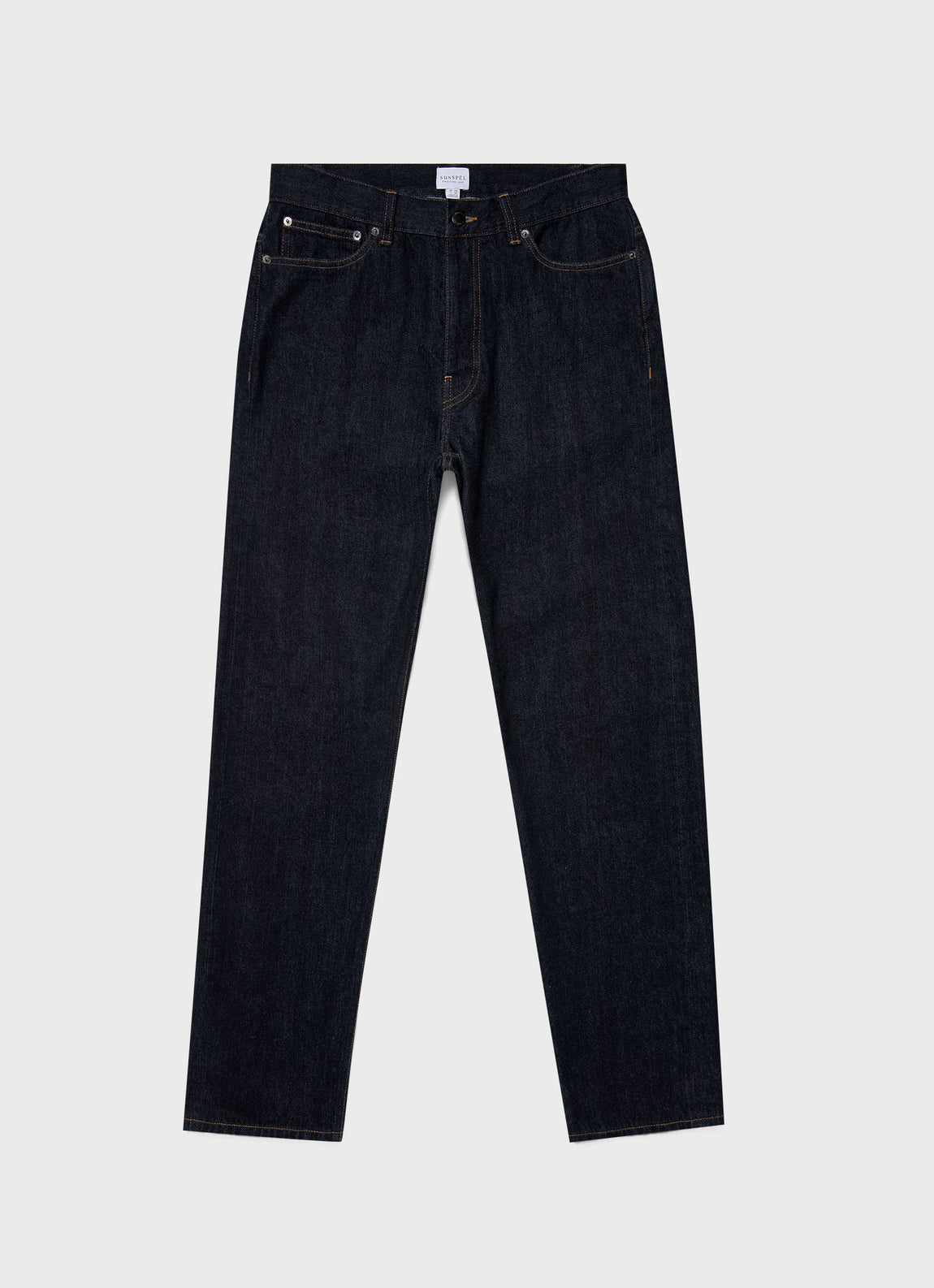 Men's 13oz Japanese Selvedge Denim Jeans in Rinse Wash Denim | Sunspel