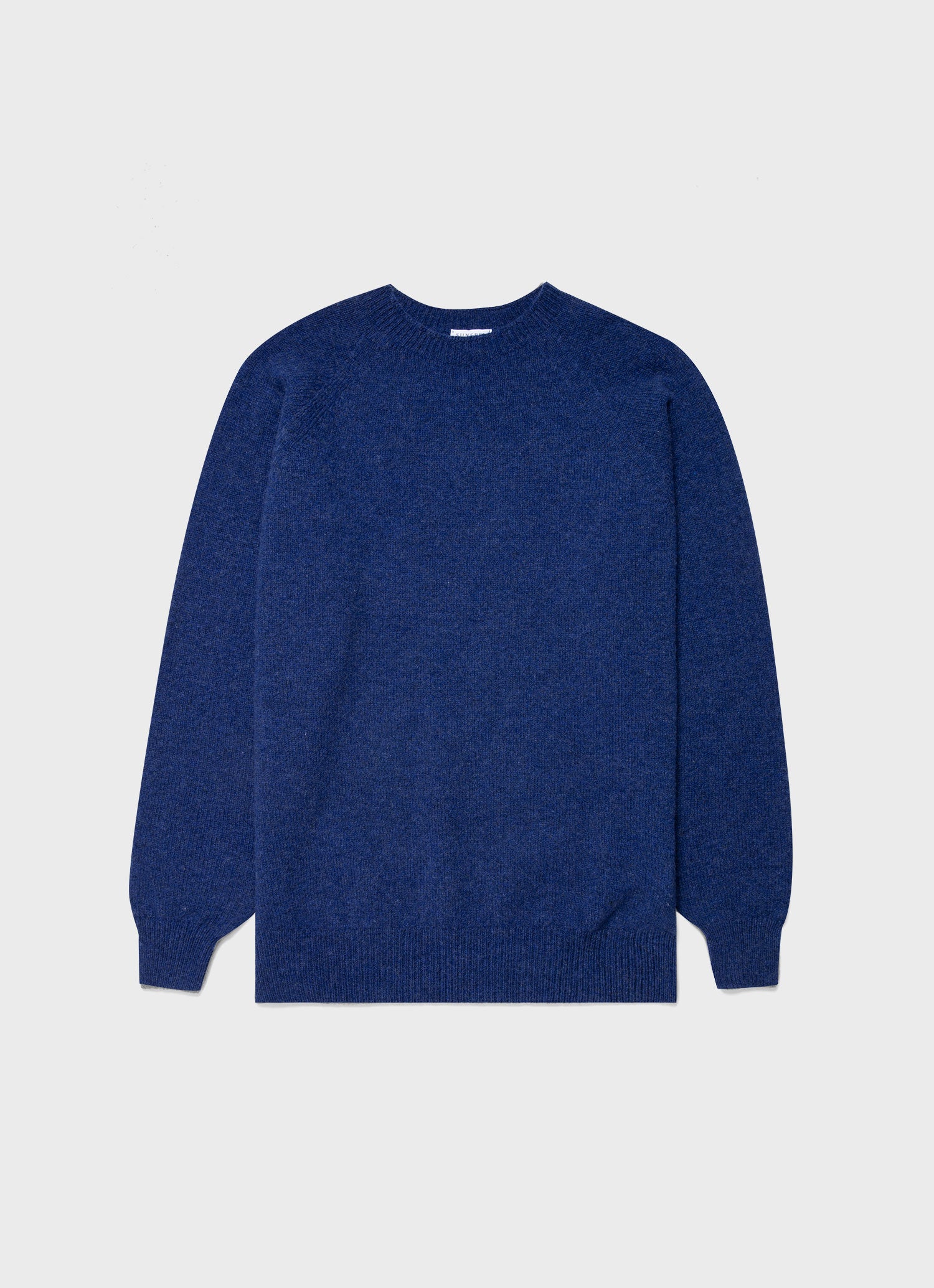 Men's Lambswool Crew Neck Jumper in Space Blue | Sunspel