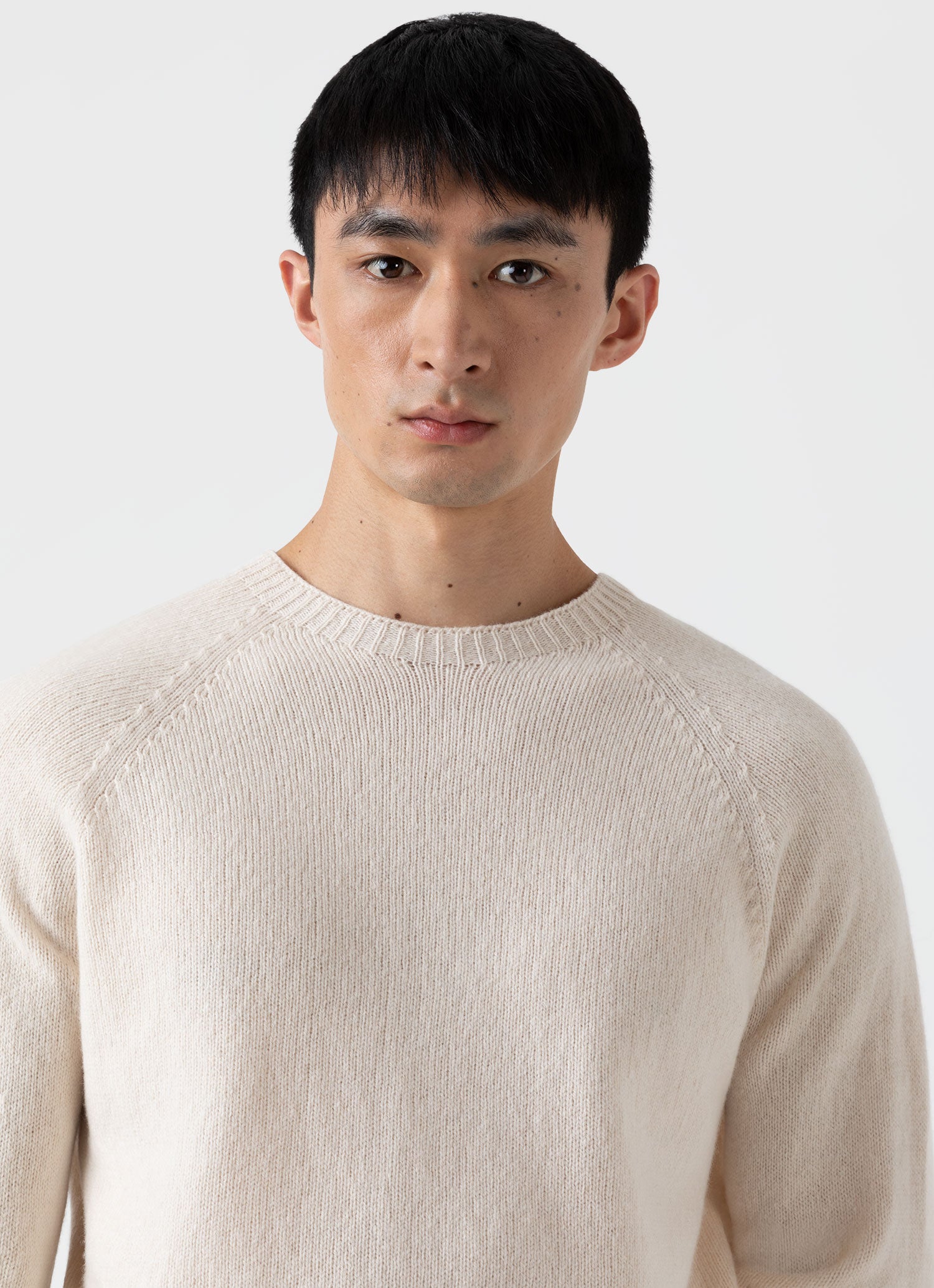 Mens lambswool crew neck sweater best sale