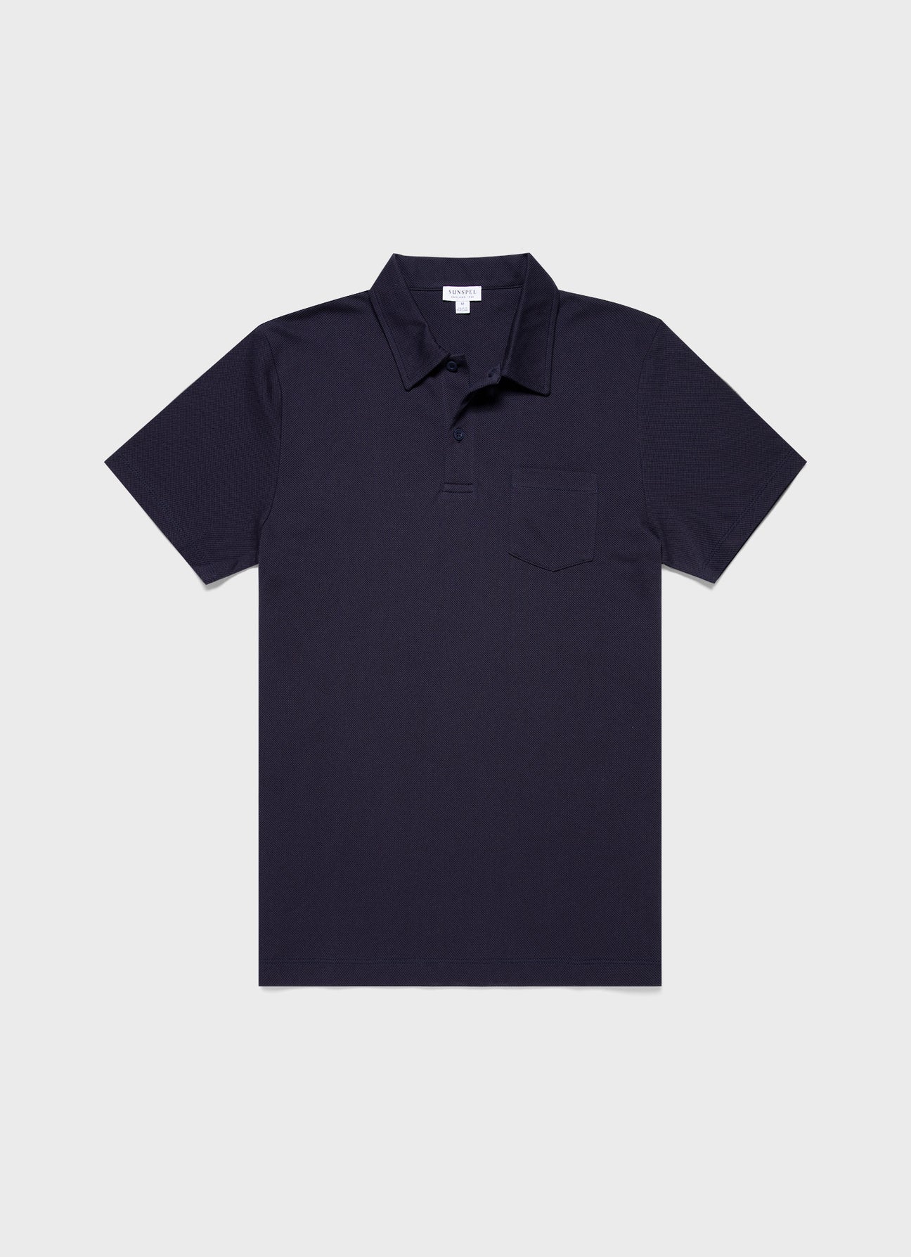 Men's Riviera Polo Shirt in Navy | Sunspel