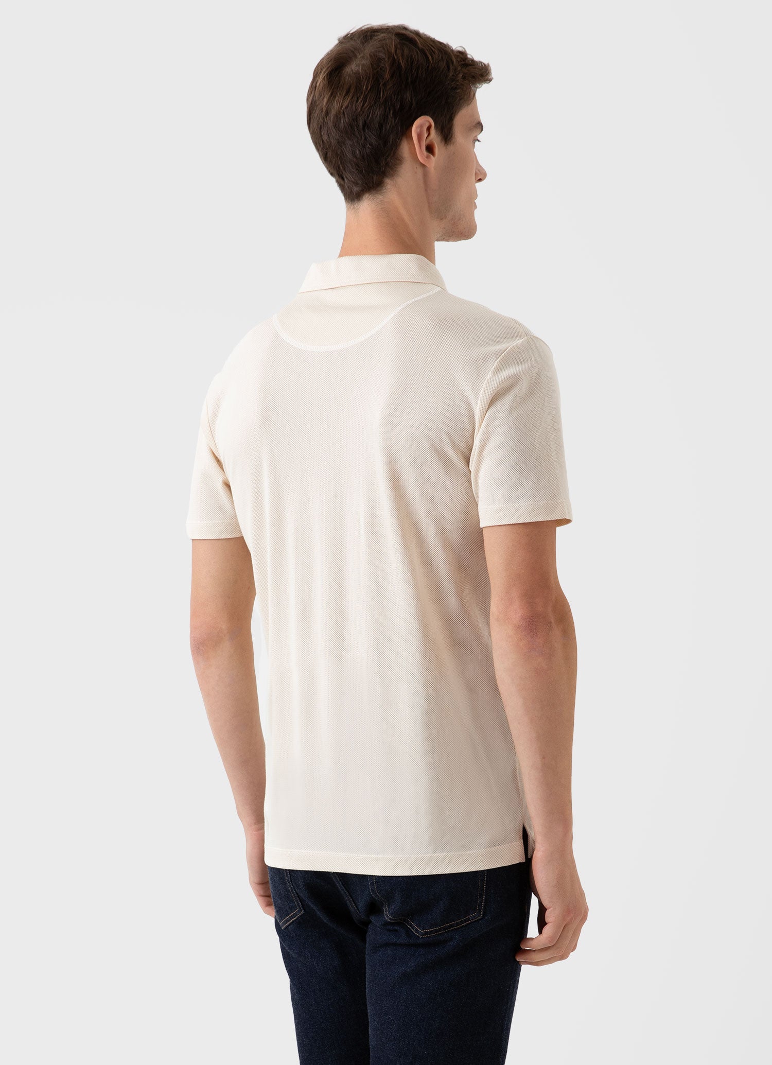Men's Undyed Riviera Polo Shirt in Undyed | Sunspel