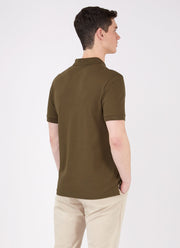 Men's Piqué Polo Shirt in Dark Moss