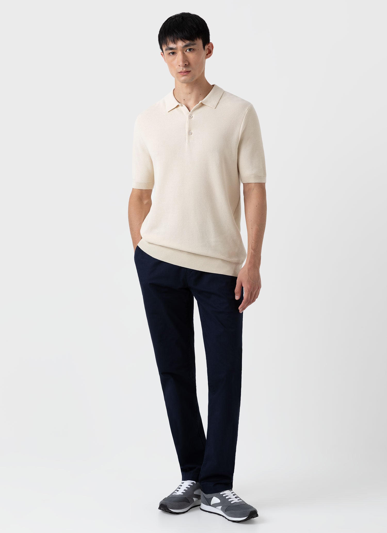 Chino pants with polo sales shirt