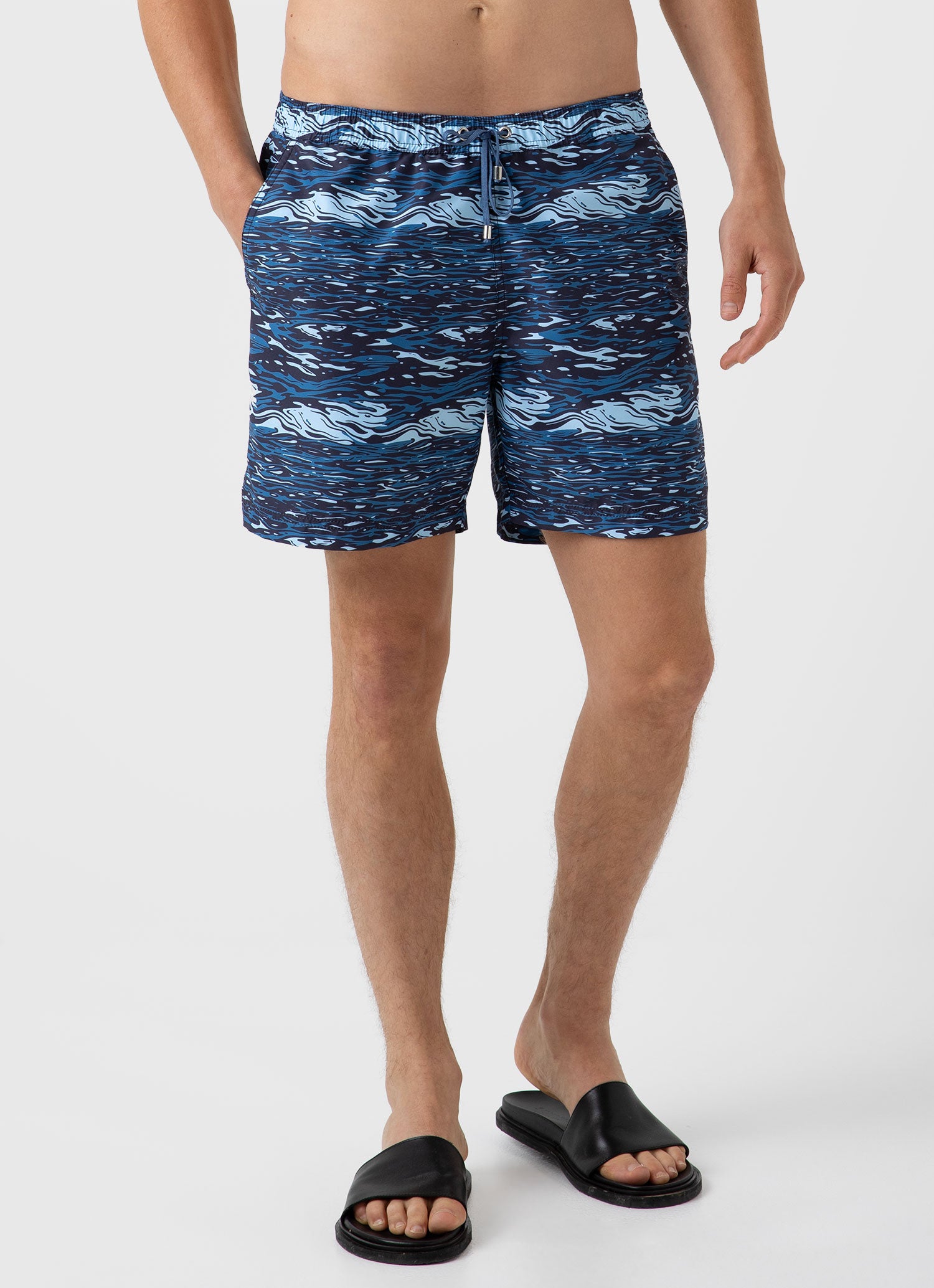 Men's Swimshort in Bluestone Ocean Water Print