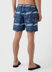 Men's Swimshort in Bluestone Ocean Water Print