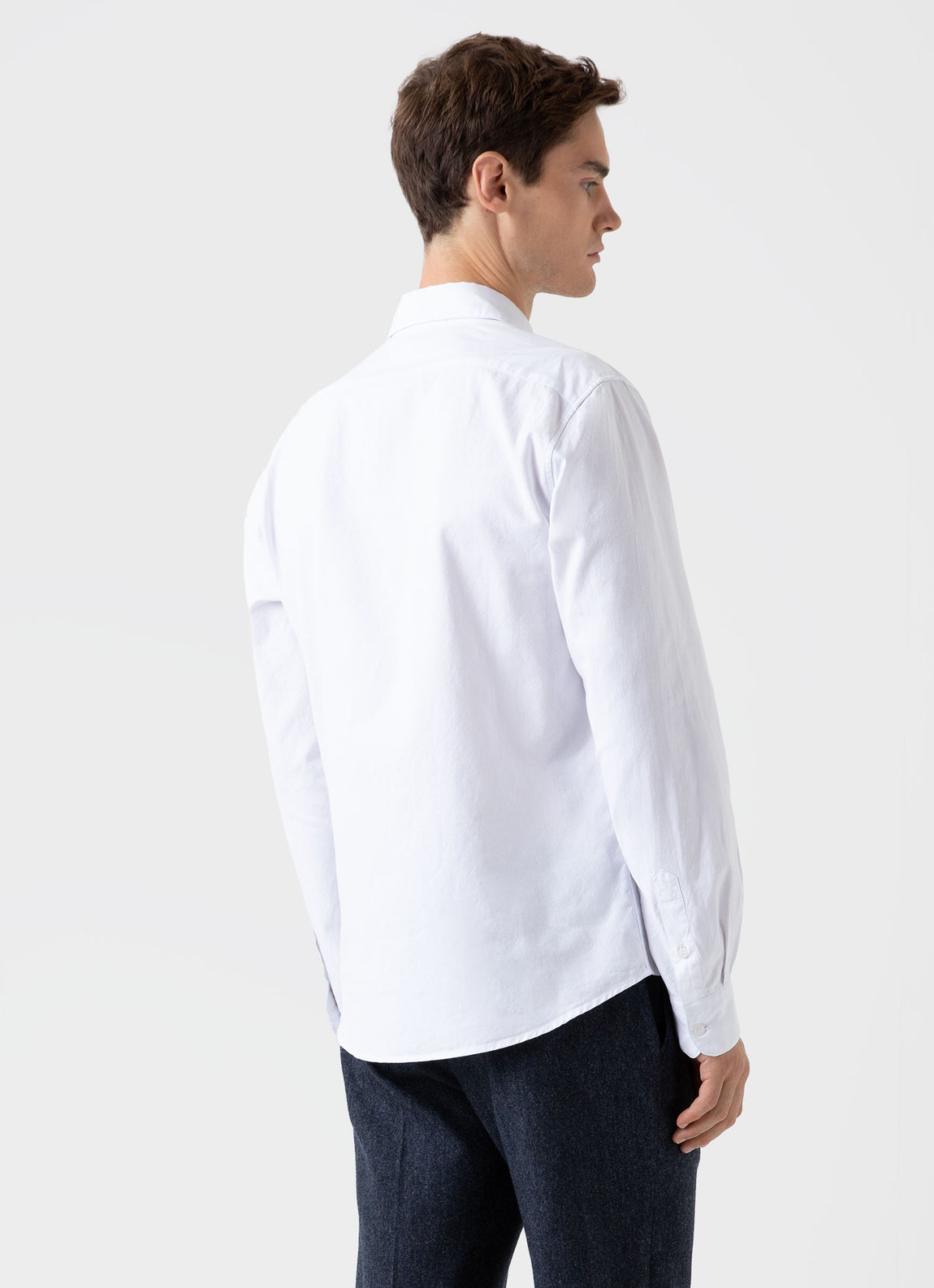 Men's Oxford Shirt in White | Sunspel