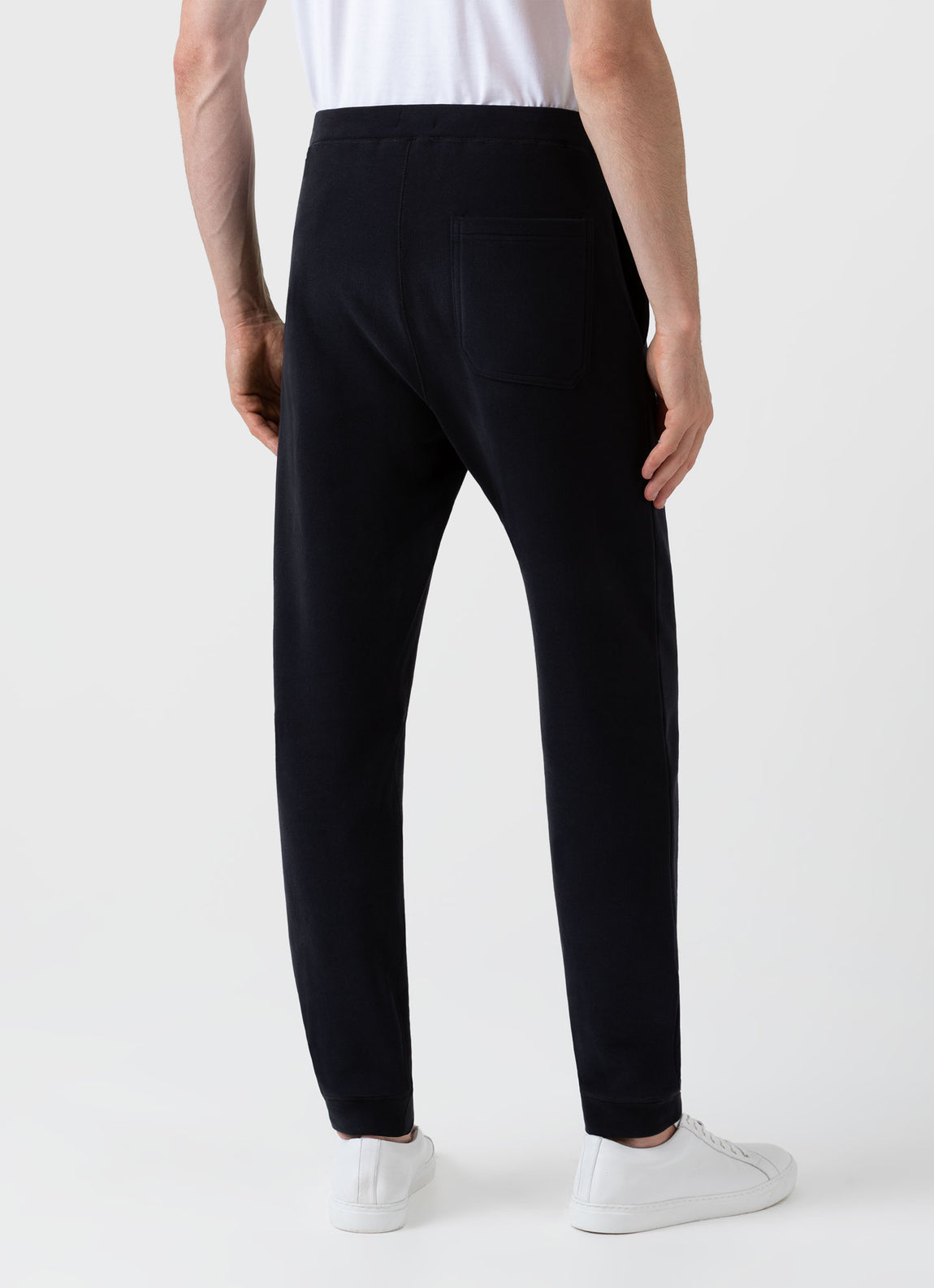 Men's Loopback Sweatpants in Black | Sunspel