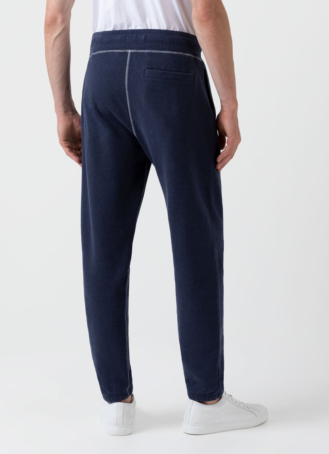 Men's Fleeceback Sweatpants in Navy Melange