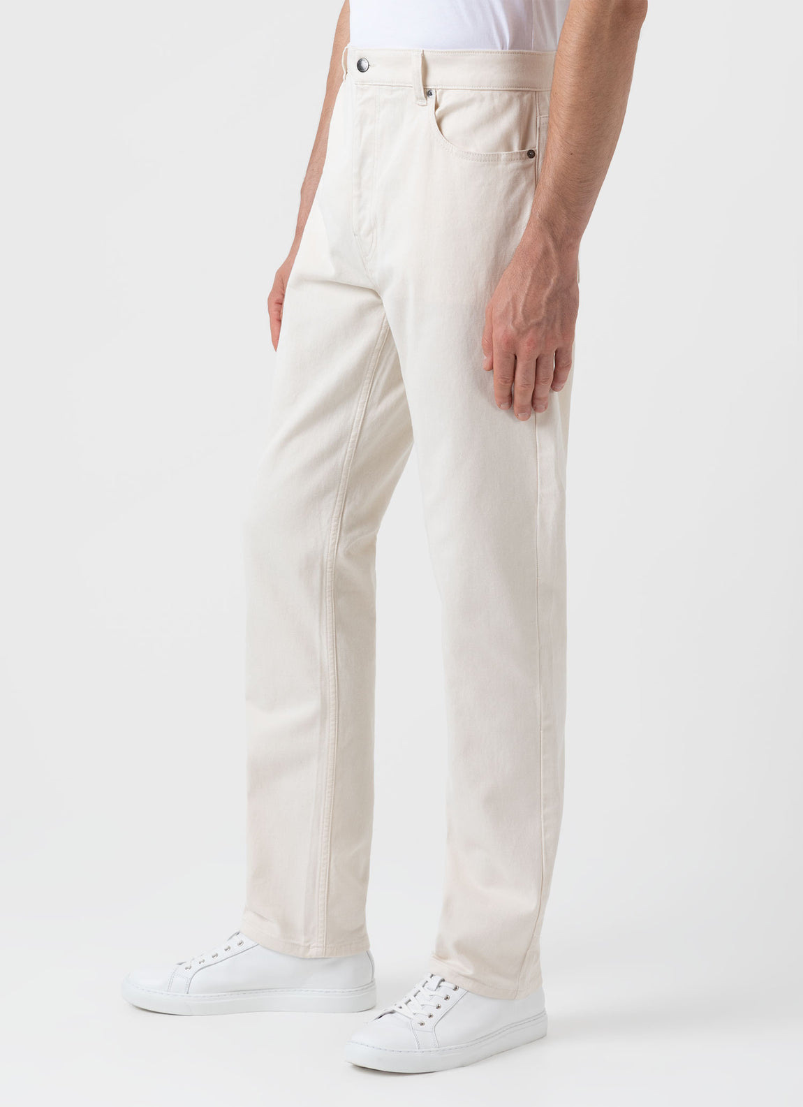 Men's Undyed 5 Pocket Trouser in Undyed | Sunspel