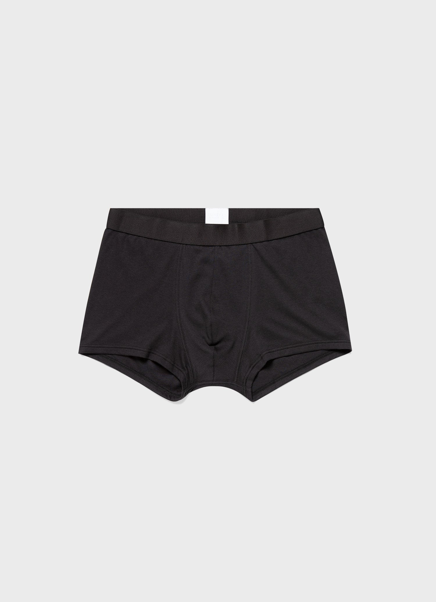 Men's Sea Island Cotton Trunks in Black | Sunspel