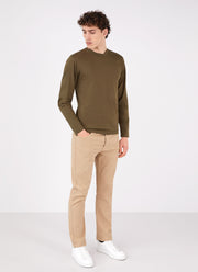 Men's Long Sleeve Riviera T-shirt in Dark Moss