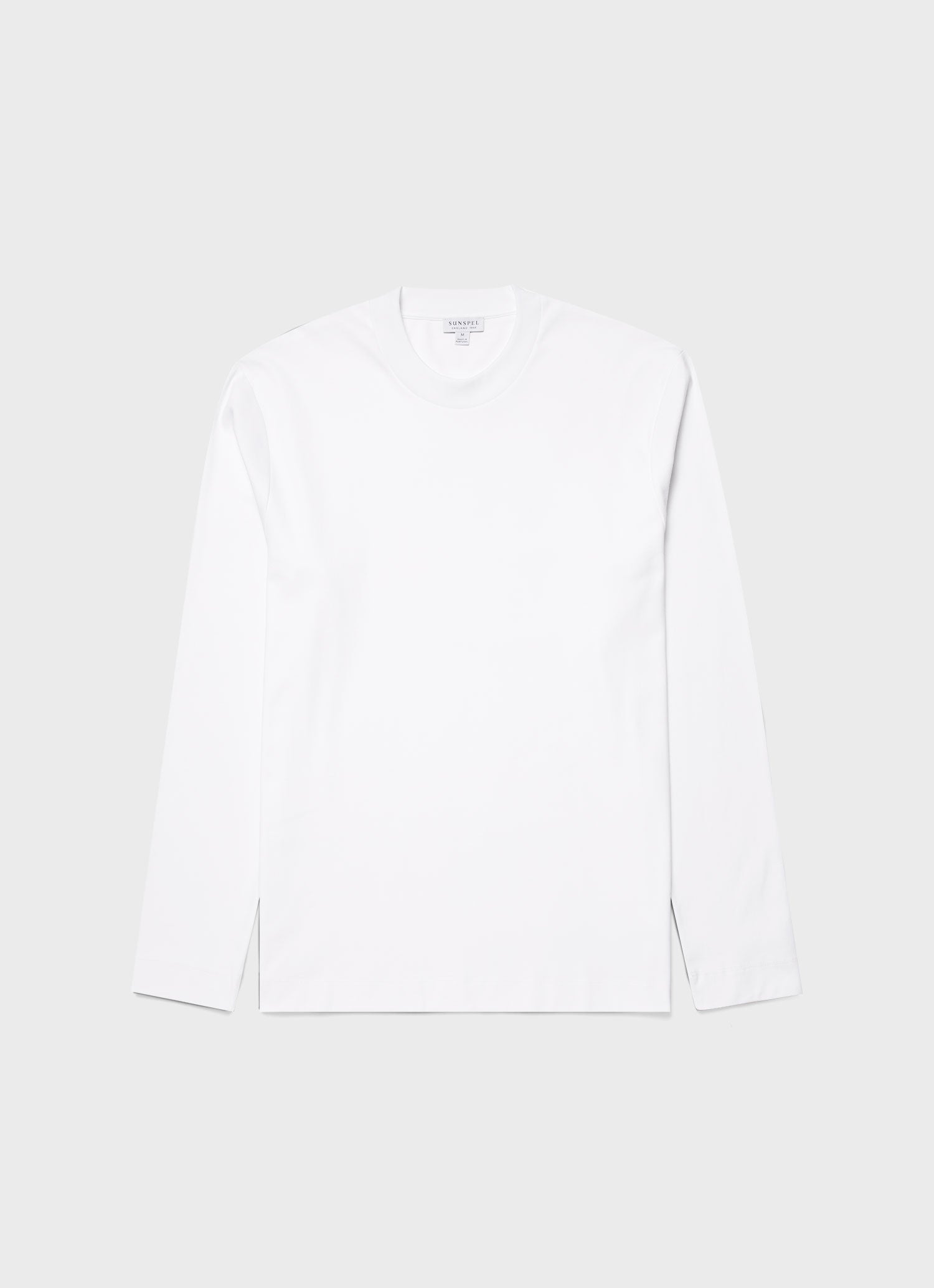 Men's Long Sleeve Heavyweight T-shirt in White | Sunspel