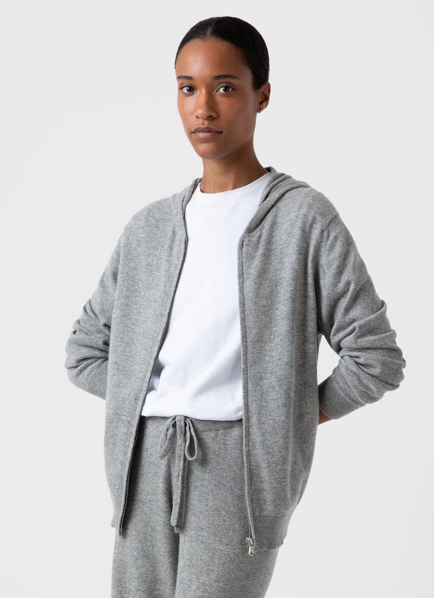 Cashmere on sale zip hoodie