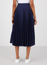 Women's Pleated Skirt in Navy