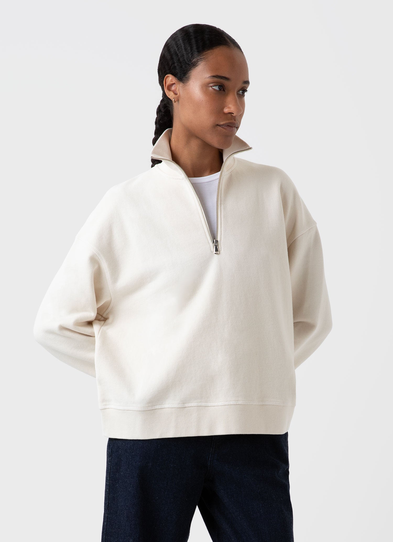 Everlane oversized 2025 fleece half zip