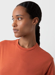 Women's Boy-Fit T-shirt in Burnt Sienna